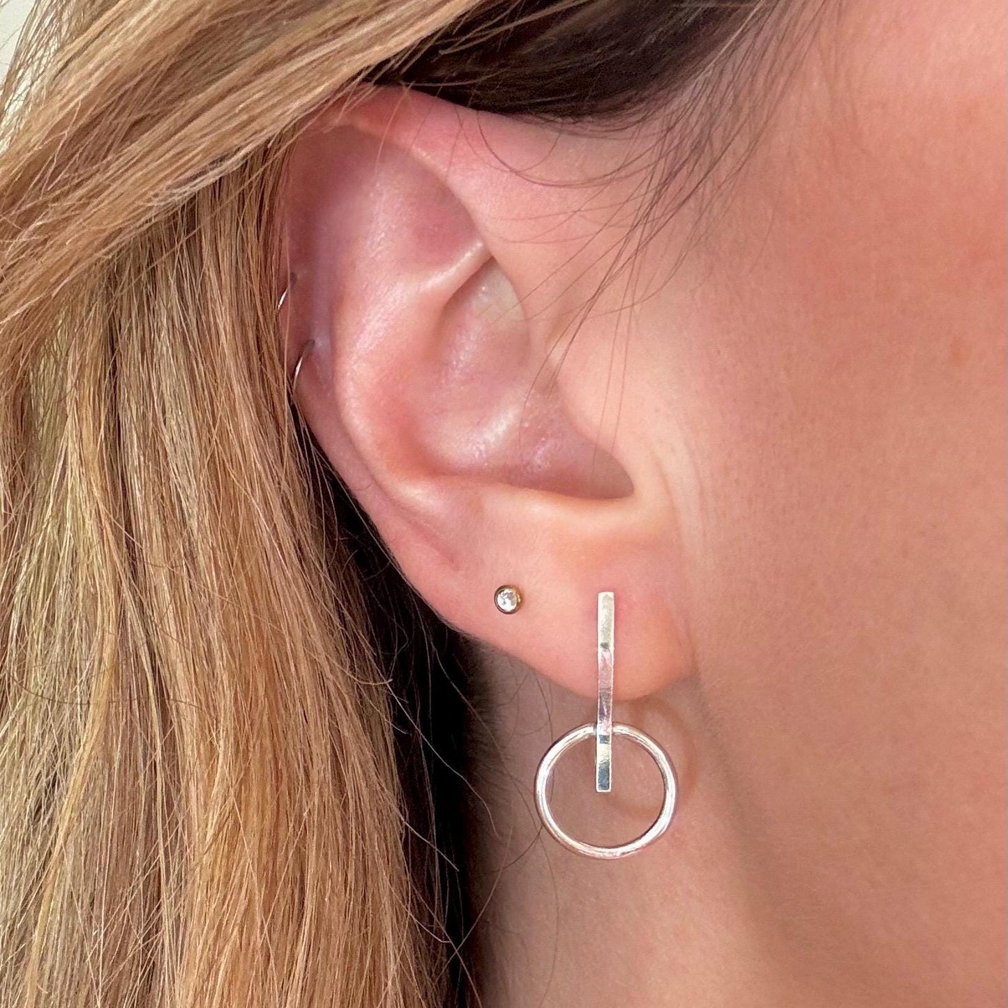 Stepped Circle Earrings