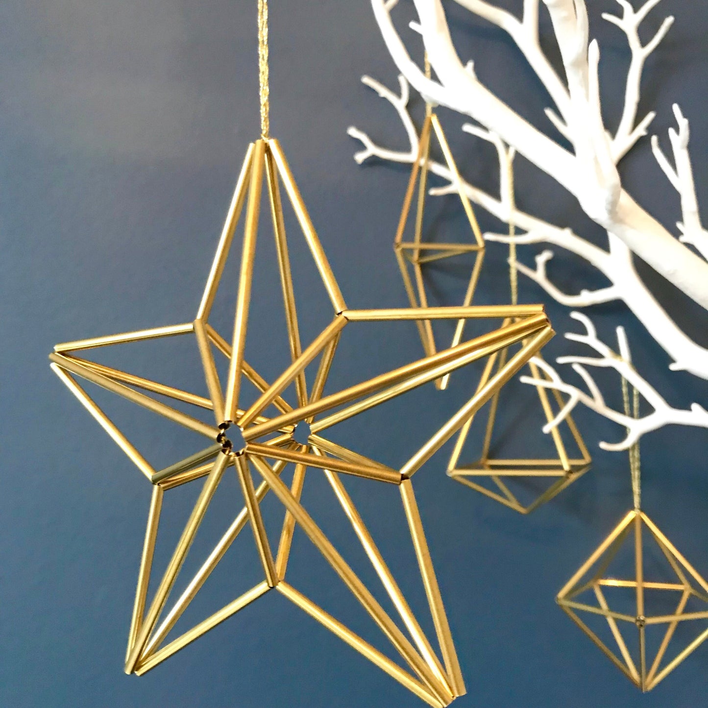 Brass Geometric Star Decoration