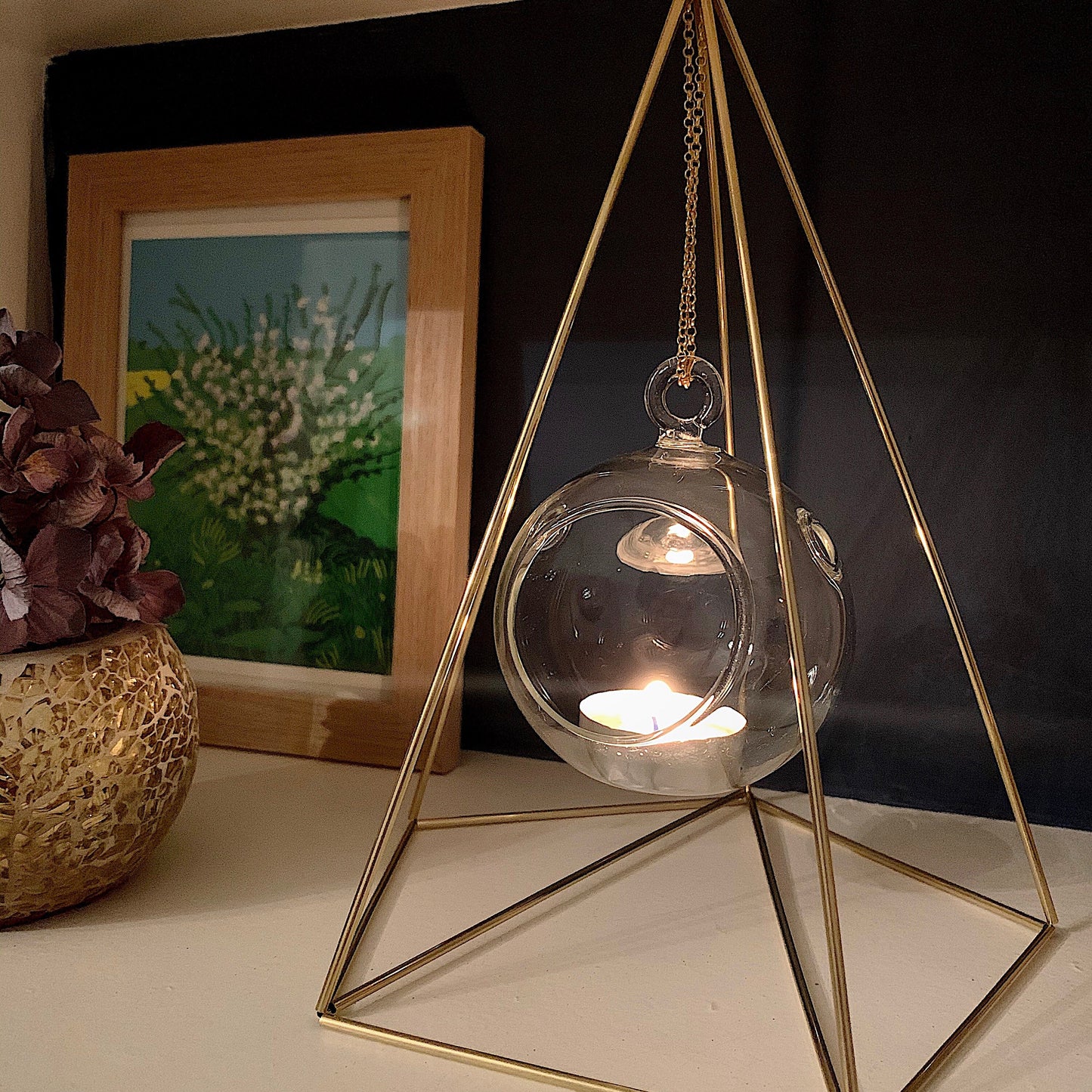 Standing Geometric Air Plant/Tea Light Holder
