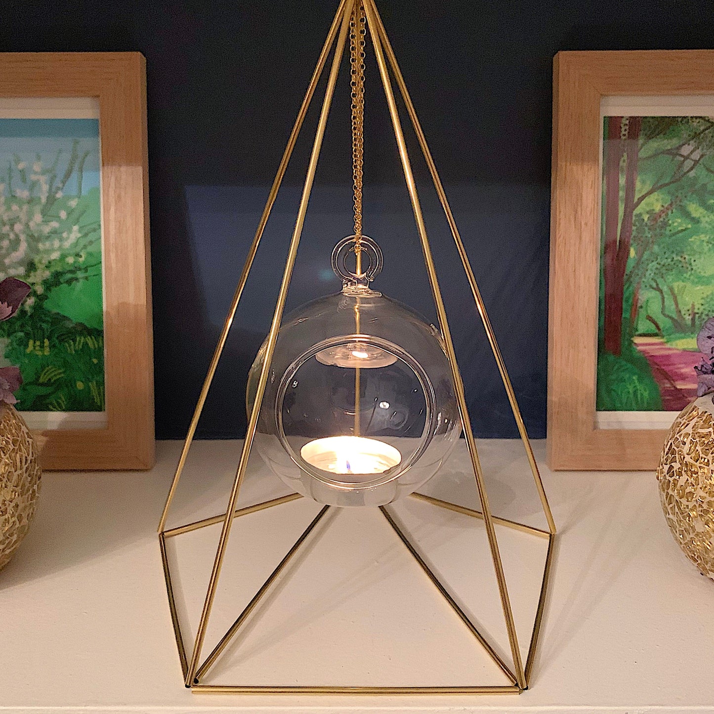 Standing Geometric Air Plant/Tea Light Holder