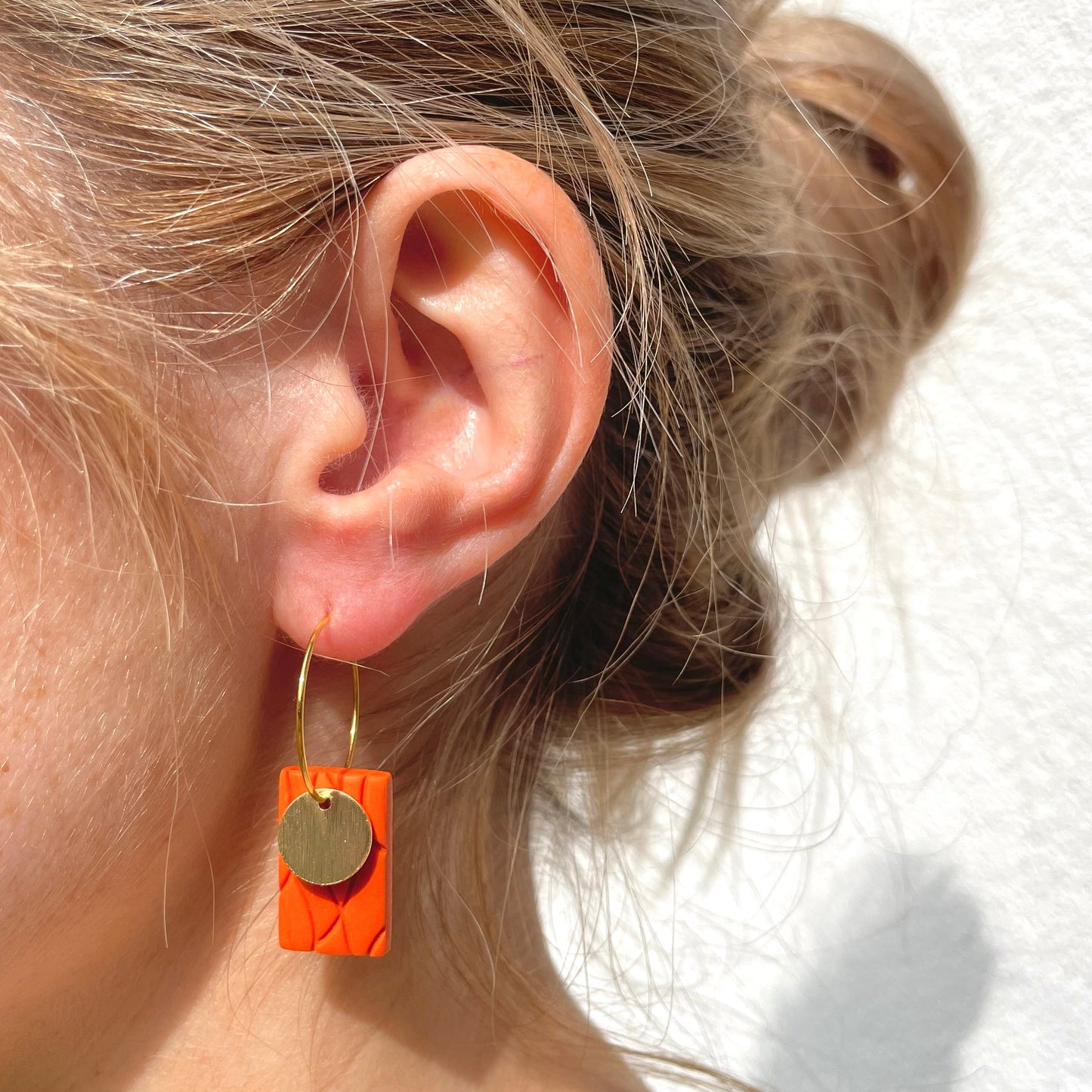 Gold & Burnt Orange ‘Wear 3 Ways’ Earrings