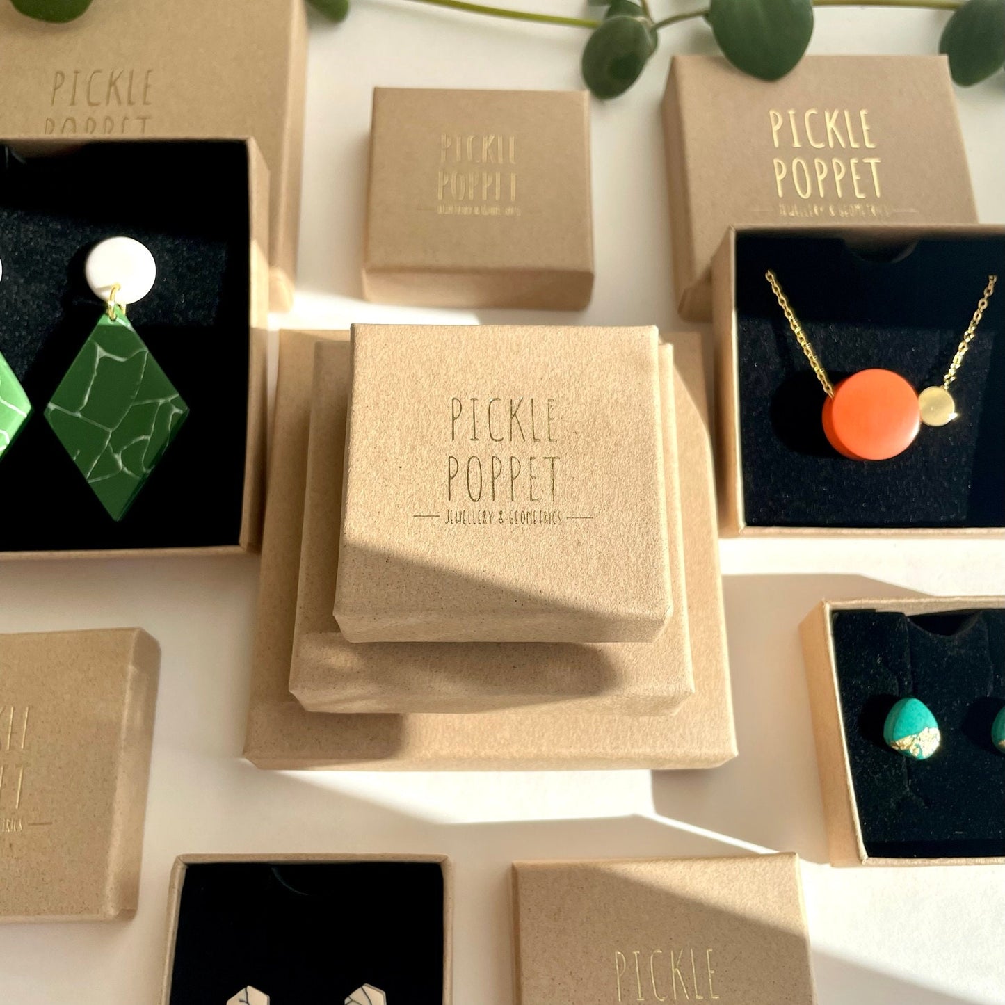 Geometric Brass Shape Necklace // Hexagon, Triangle, Rectangle & Circle Necklace