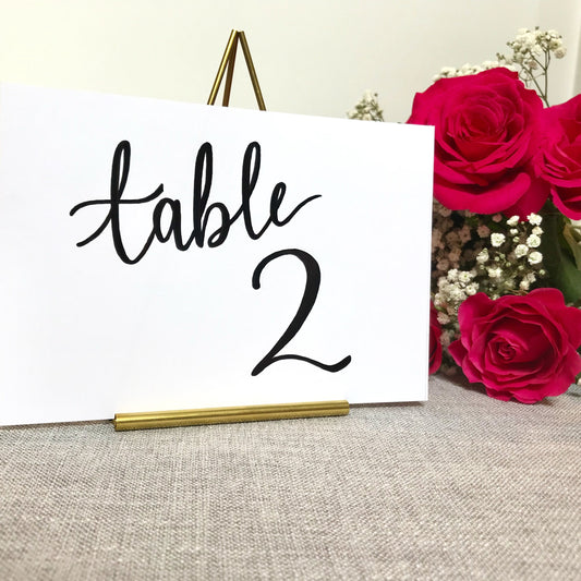 Geometric Table Number Sign Holder