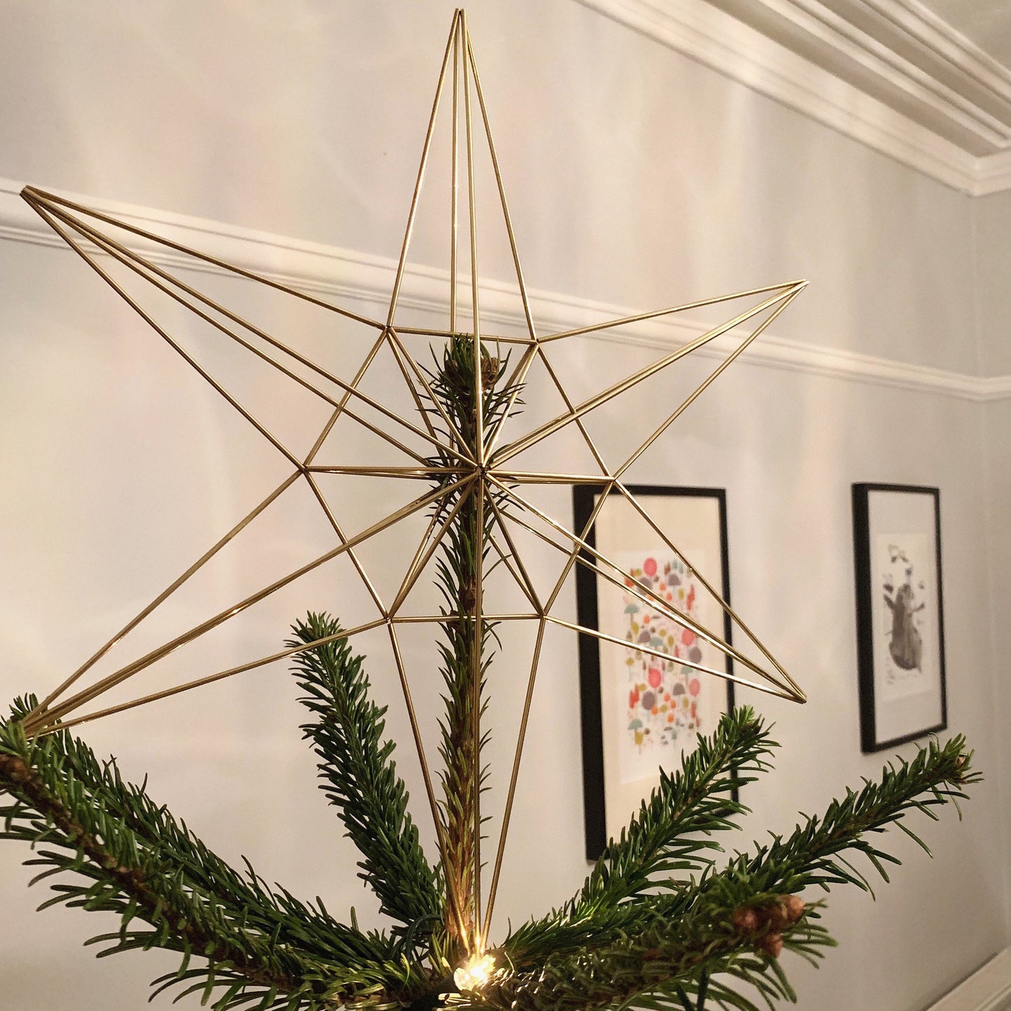 Geometric Christmas Tree Topper Star