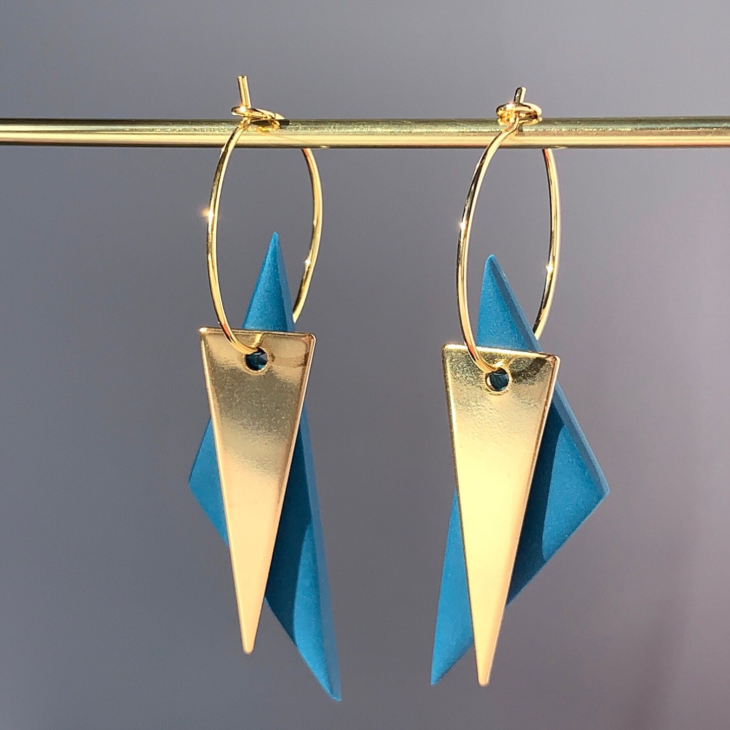 Gold & Blue ‘Wear 3 Ways’ Earrings