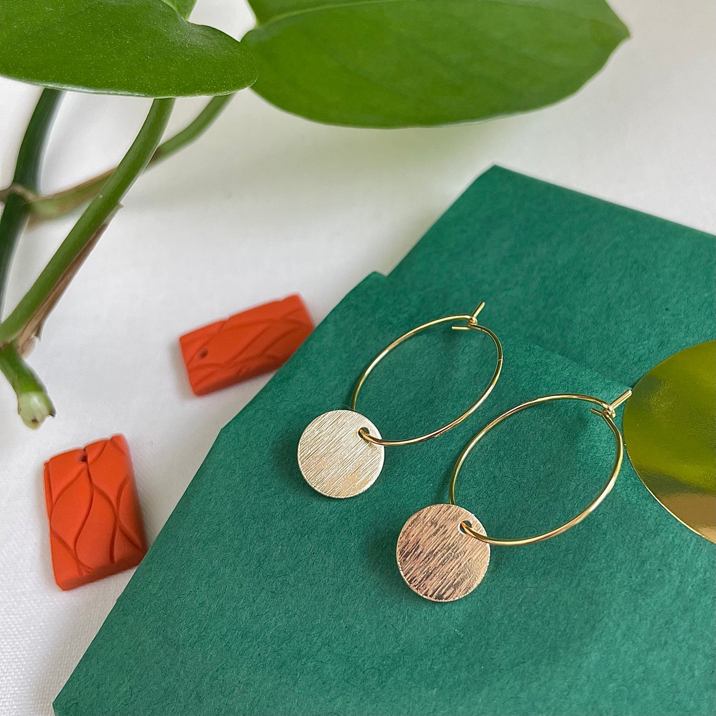 Gold & Burnt Orange ‘Wear 3 Ways’ Earrings