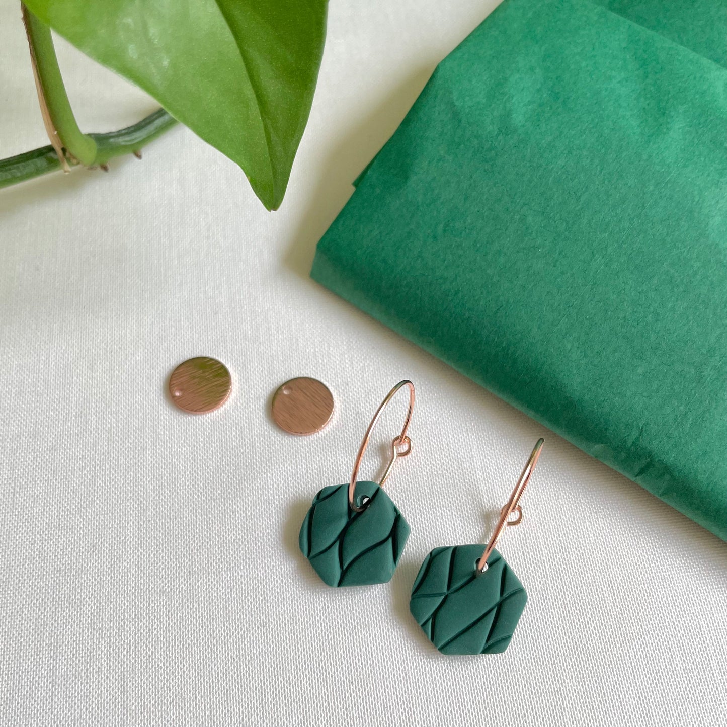 Rose Gold and Sage ‘Wear 3 Ways’ Earrings