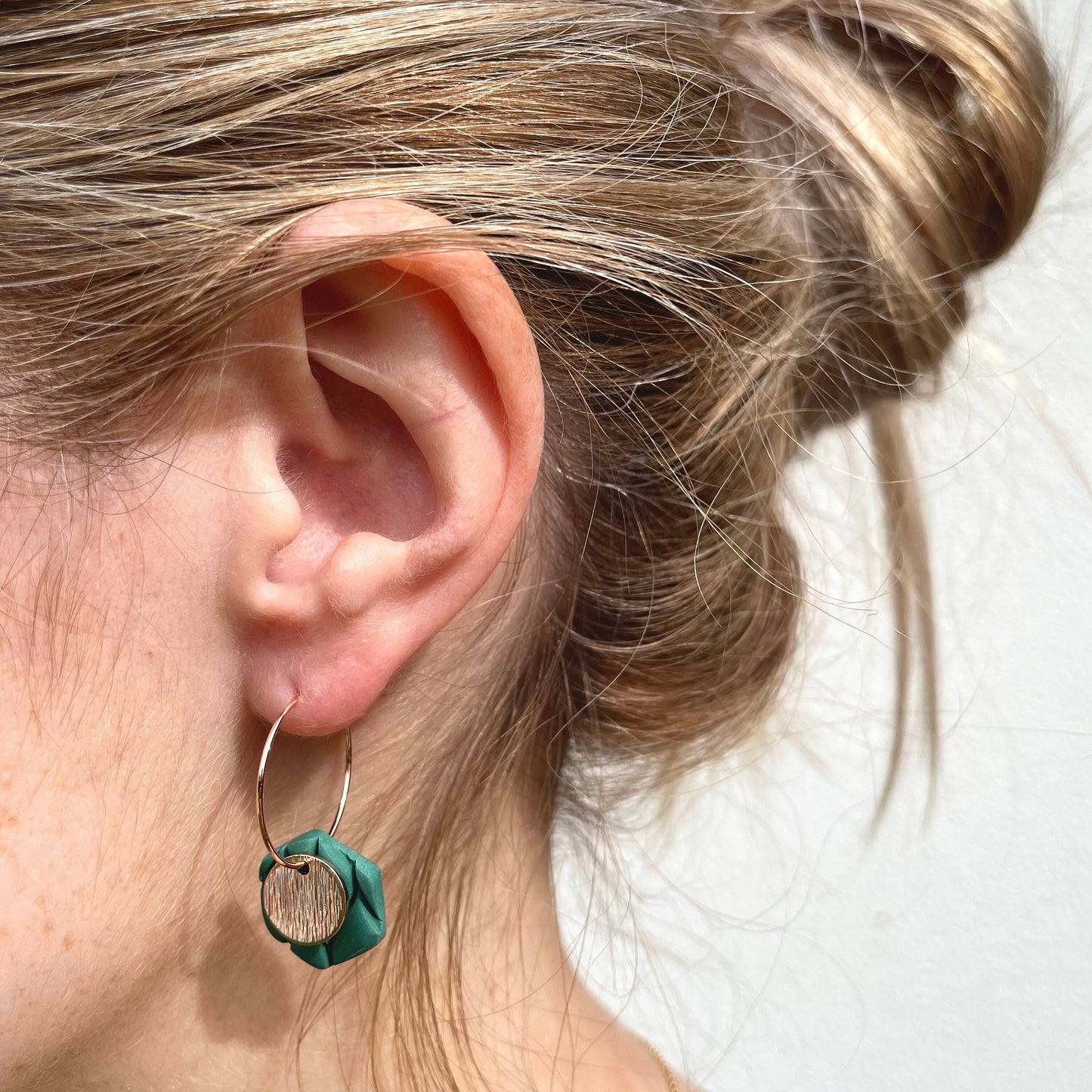 Rose Gold and Sage ‘Wear 3 Ways’ Earrings